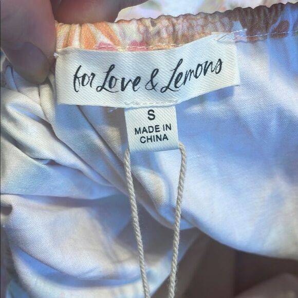For Love and Lemons Carrie Midi Dress Floral Pink - Picture 5 of 7